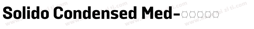 Solido Condensed Med字体转换